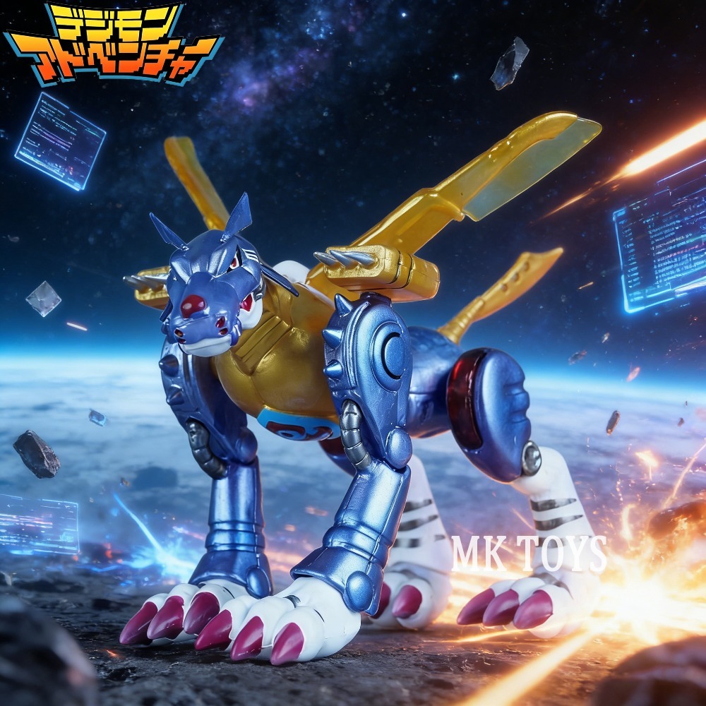 Model Kit Digimon - تمثال معدني لشخصية غارورومون من أنمي