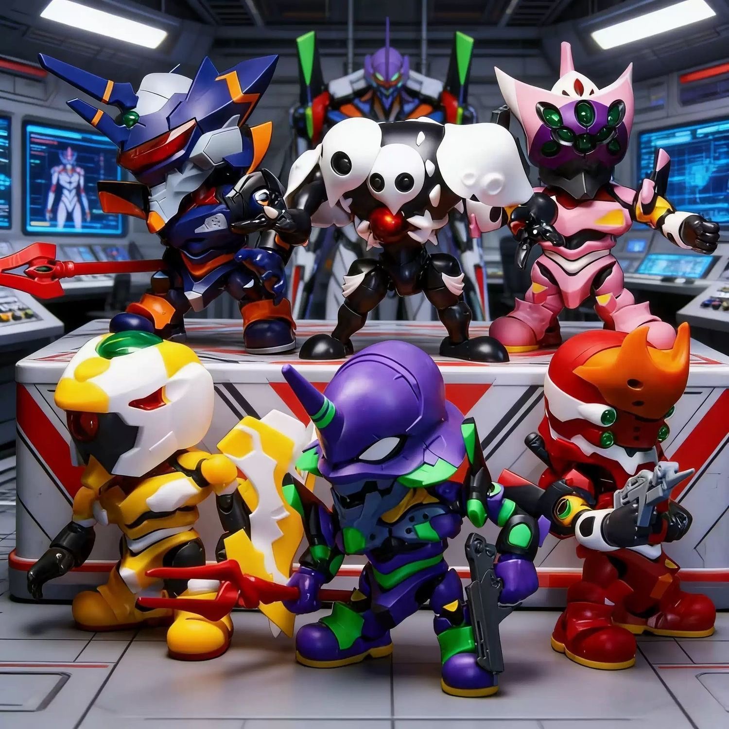 Model Kit Eva 01 - صندوق مفاجآت أصلي من سوسكيل إيفانجيليون،