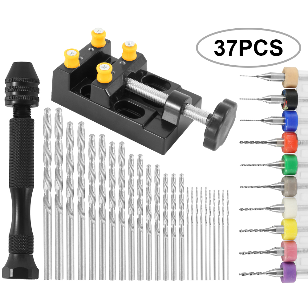 Pin Vice Micro - طقم مثقاب ملتوي يدوي مع مثقاب