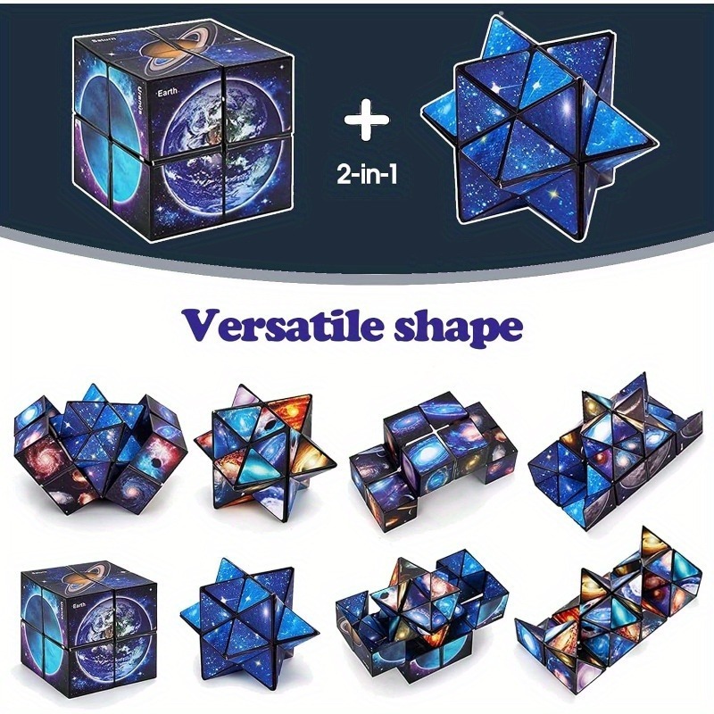 Model Kit Infinite Dimension - لعبة مكعب سحري 2 في 1