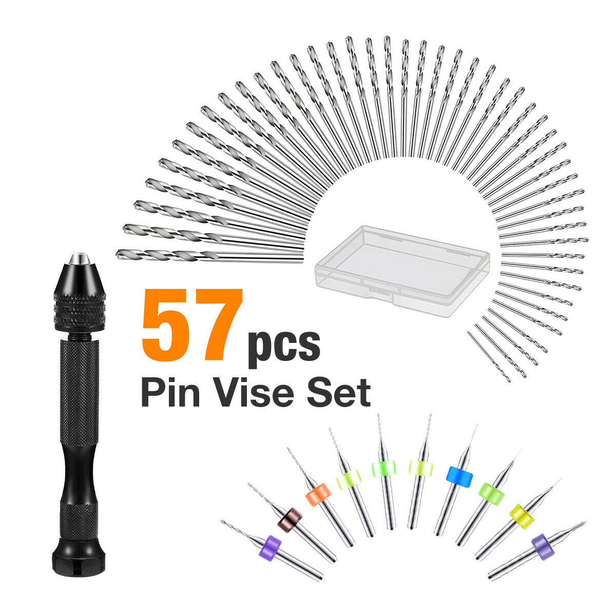 Pin Vice Micro - 46 قطعة مايكرو تويست لقم الحفر
