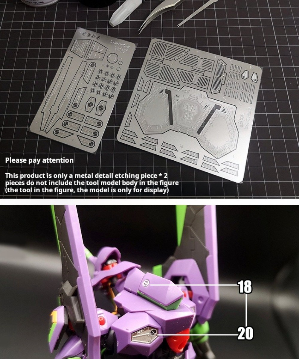 Model Kit Eva 01 - MS066 MSWZ أجزاء النقش المعدنية RG