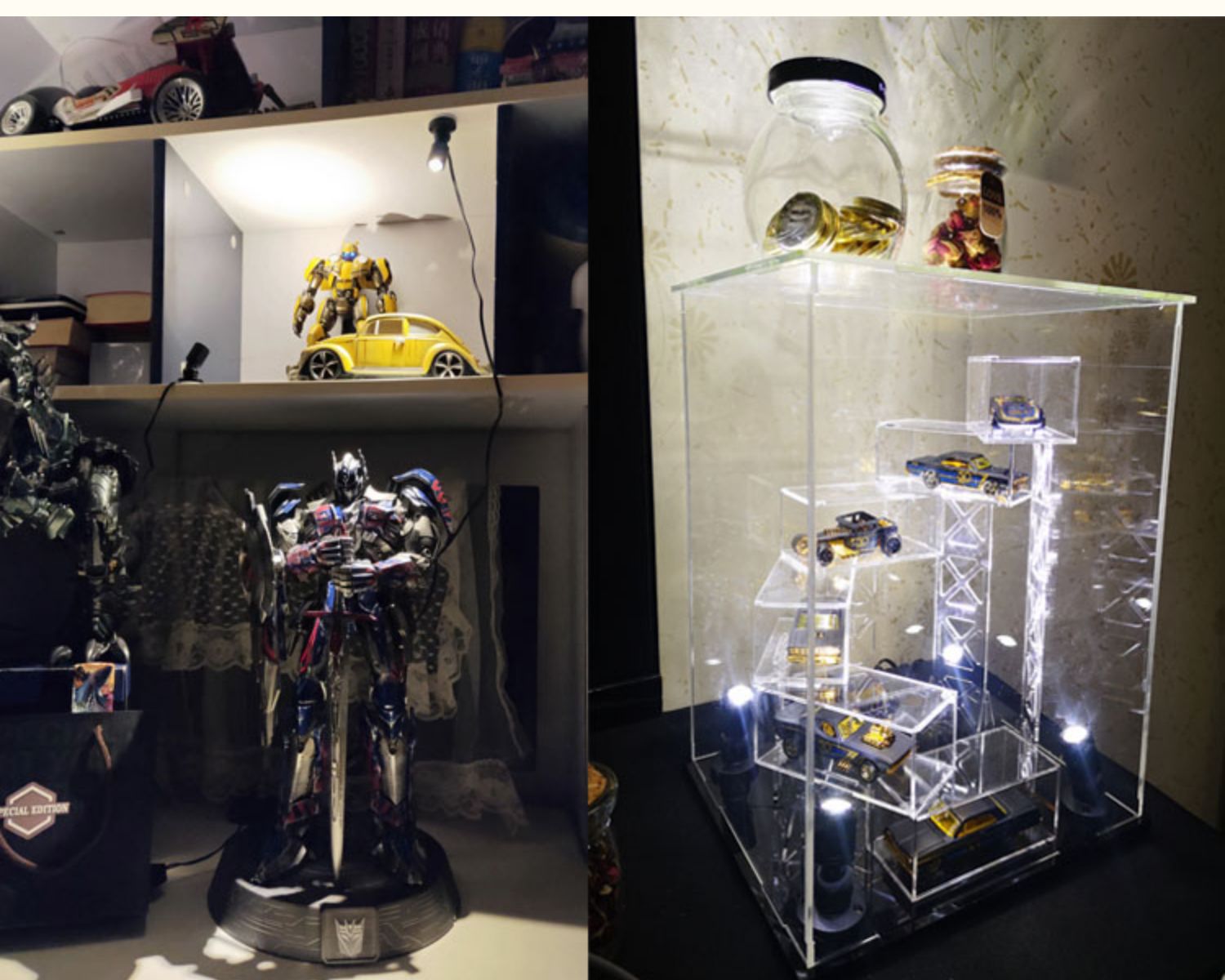 مجموعة من 4 قطع إضاءة LED قابل - مراجعة Model Kit Display Case وسعره