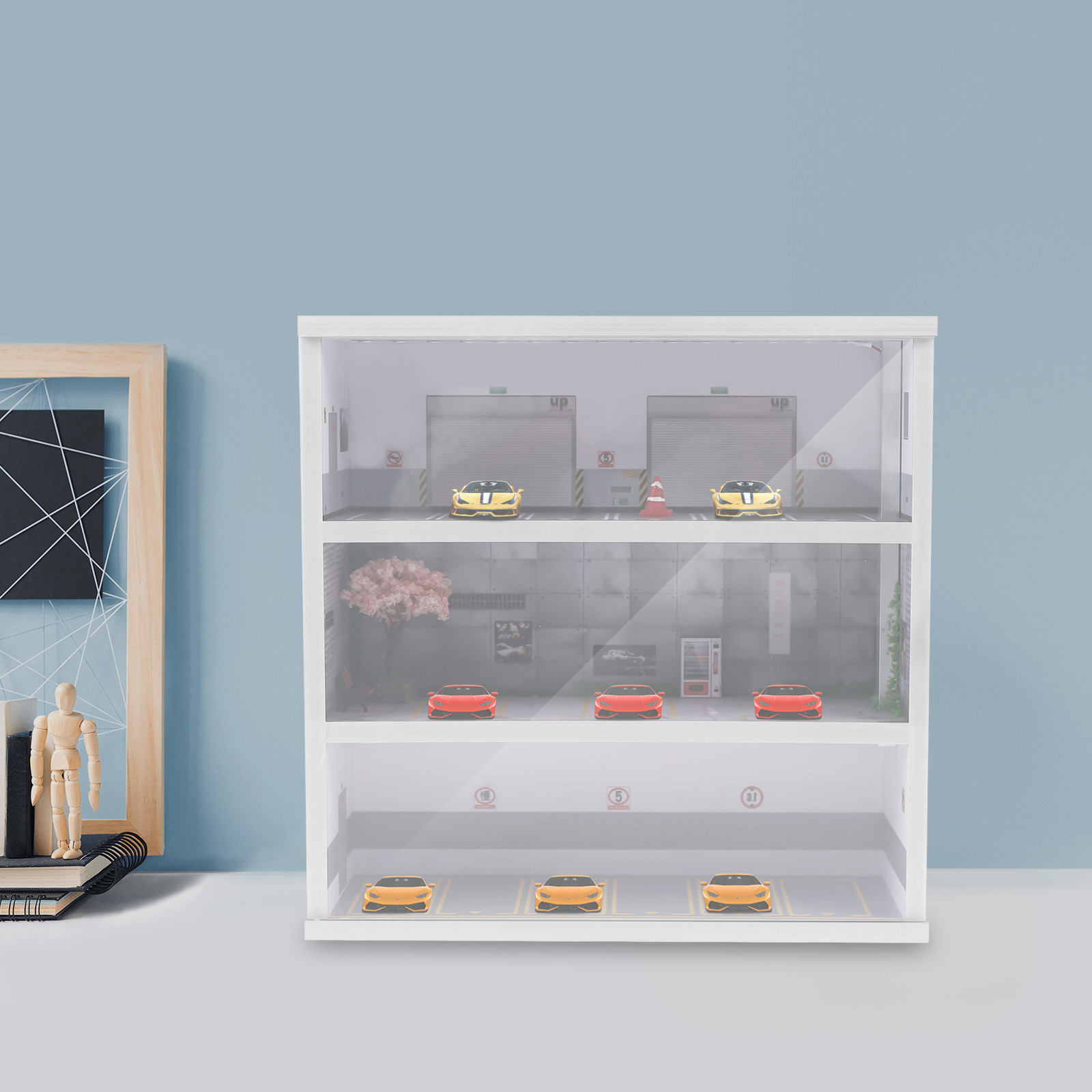 نموذج جراج سيارات بمقياس 1:64  - مراجعة Model Kit Display Case وسعره