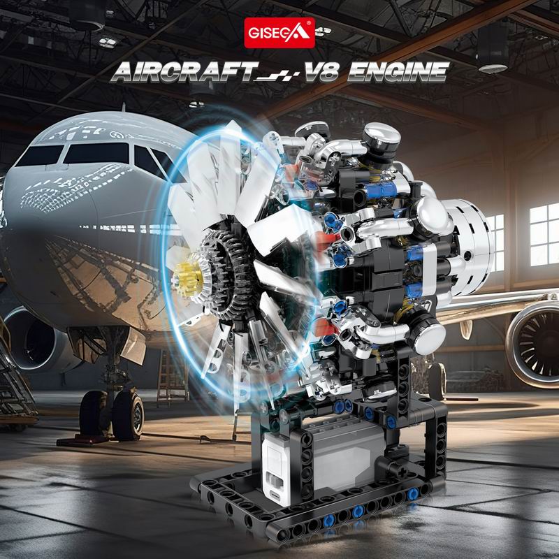 نموذج محرك طيران G8910 V8 مكون - مراجعة Model Kit V8 وسعره