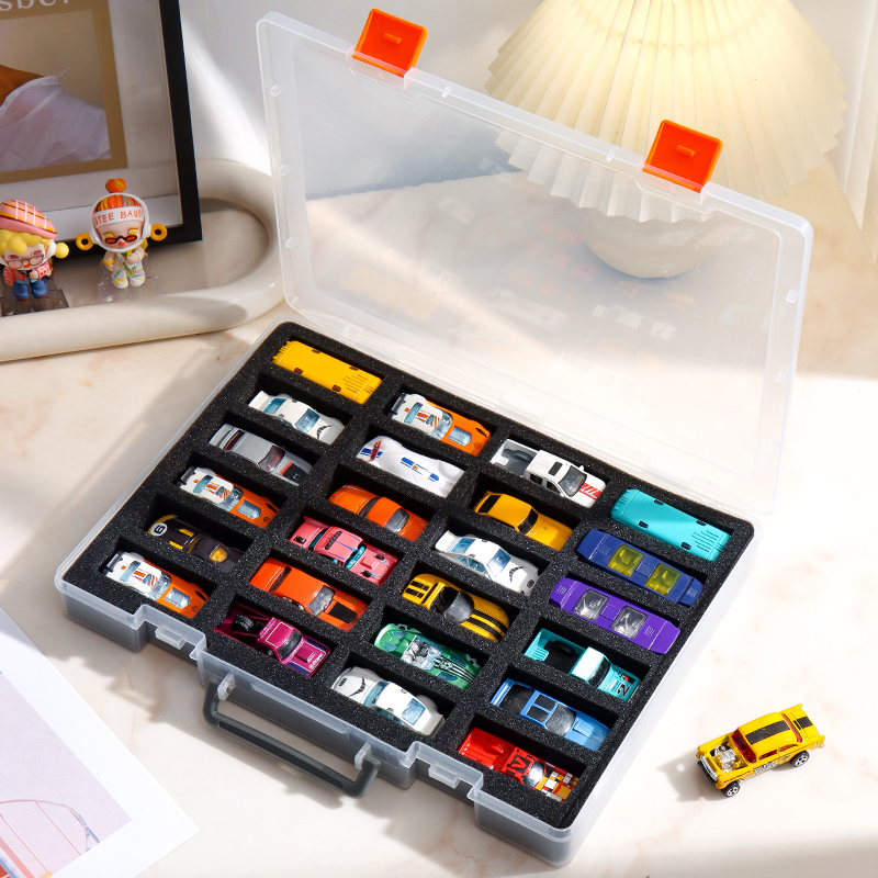 صندوق تخزين سيارات بلون النار، - مراجعة Model Kit Display Case وسعره