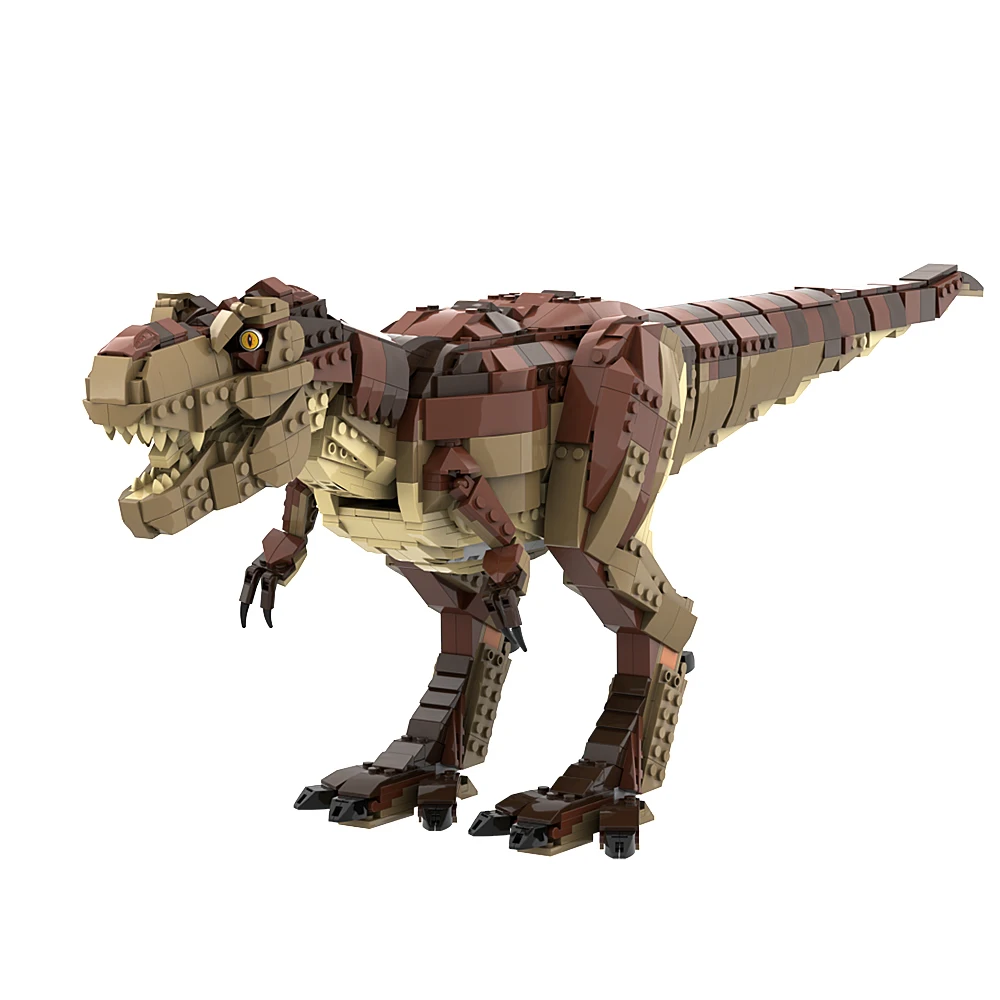 Gobricks MOC T Rex إعادة تصميم - مراجعة Model Kit Dinosaur Bandai وسعره