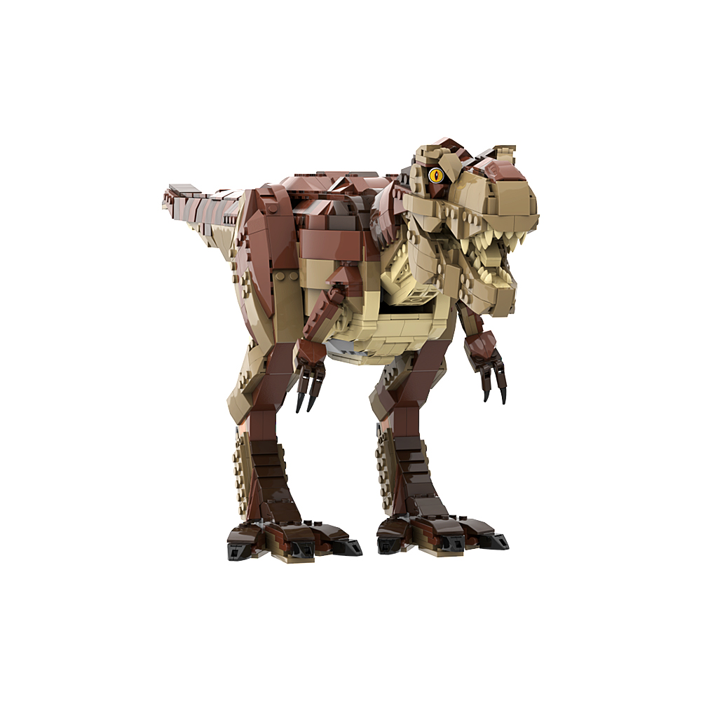 Gobricks MOC T Rex إعادة تصميم - مراجعة Model Kit Dinosaur Bandai وسعره