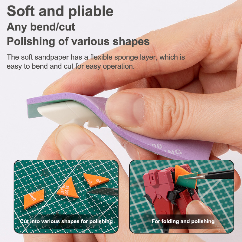 9 قطع/مجموعة 400~1200 عصا صقل  - مراجعة Model Kit Tools وسعره
